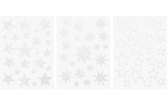 Heyda | Fensterbilder Sterne A4 weiss | 3 Bogen