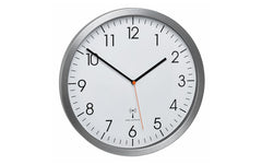 Funk-Wanduhr Alu weiss