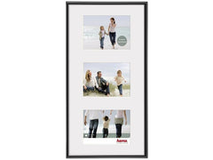 Hama | Bilderrahmen Madrid, Schwarz | Rahmen:23x45cm, Bild: 3x 10x15cm