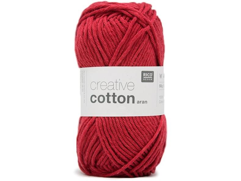 Rico Design | Wolle Creative Cotton Aran | 50 g, Kirsche