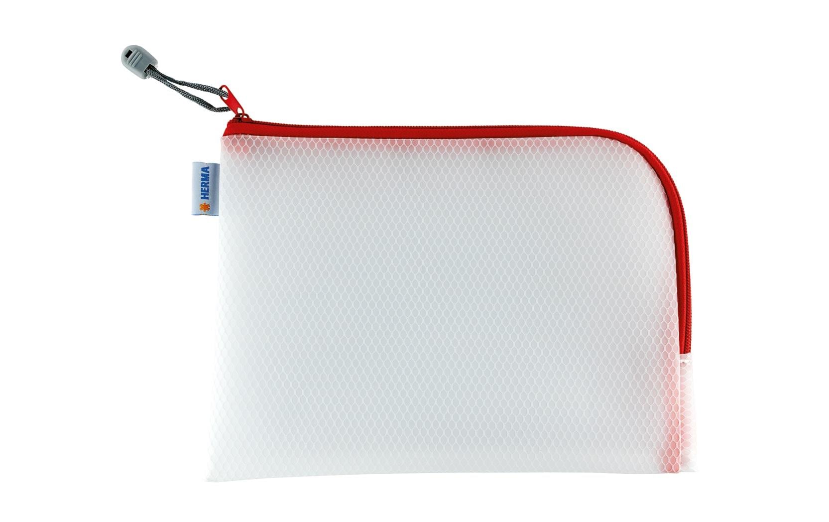 HERMA, Etui Mesh Bag 26 x 20 cm, Rot/Weiss