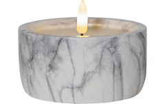 Star Trading LED Pillar Flamme Marble