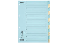 Biella | Register Karton A4 1-12, 4Loch | blau,gelb 1 Stück