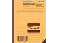 Favorit | Tages-Rapporte | weiss/weiss, D/F/I, 113x144mm, 50x2 Blatt