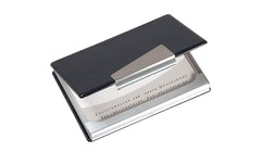 Sigel Visitenkarten-Etui, silber,schwarz