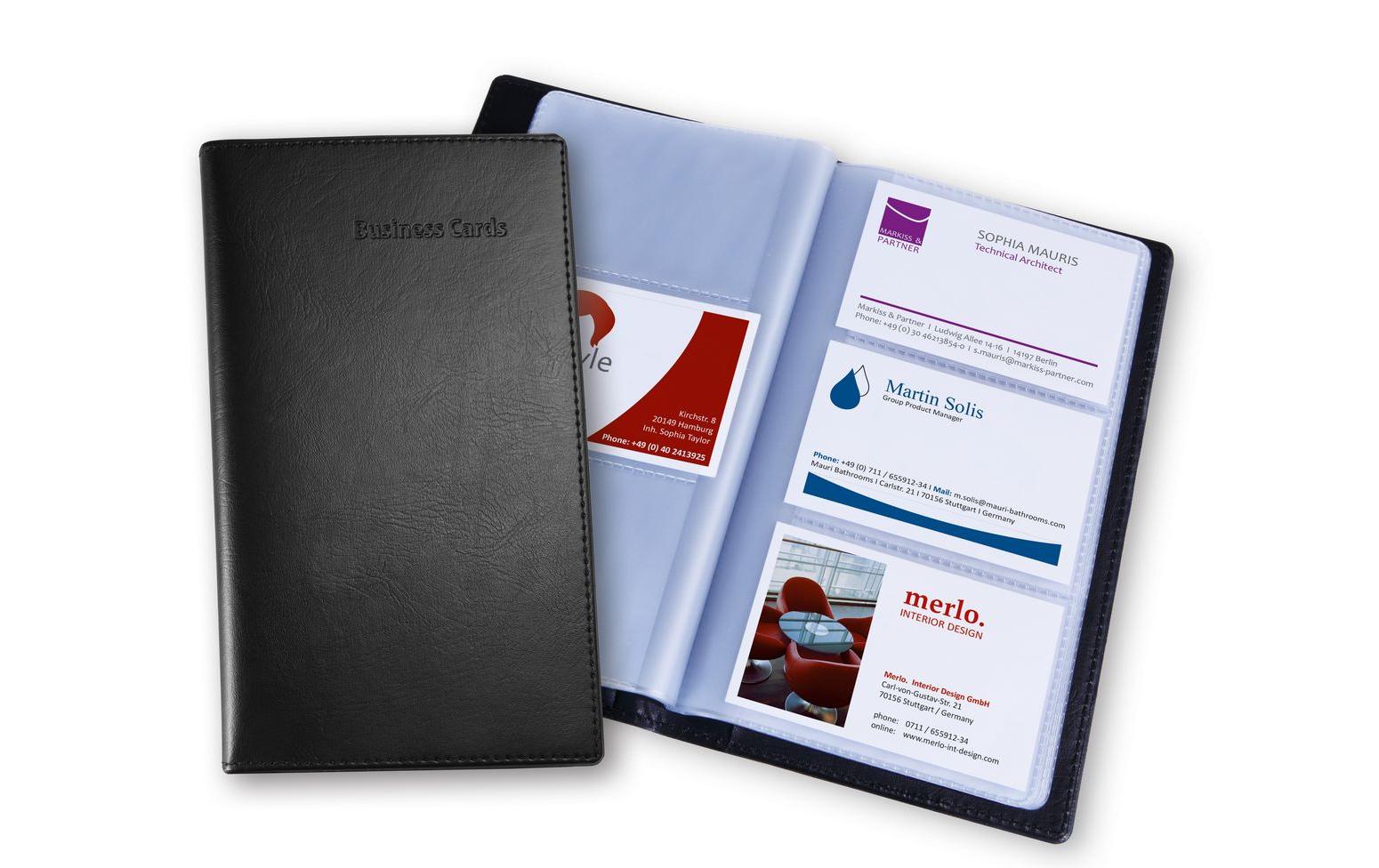 Sigel Visitenkarten-Mappen, Lederoptik
