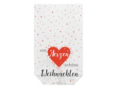 Braun + Company | B+C Klarsichtbeutel Weihnachtsgrüsse | 10 Stück, Grösse: 11.5 x 19 cm