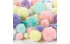 Creativ Company Pompons 15-40 mm, 75 Stück