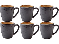 Bitz | Kaffeetasse 190 ml, 6 Stück, Schwarz/ | 6 Stück, V: 190ml, H: 8cm, D: 6.8cm