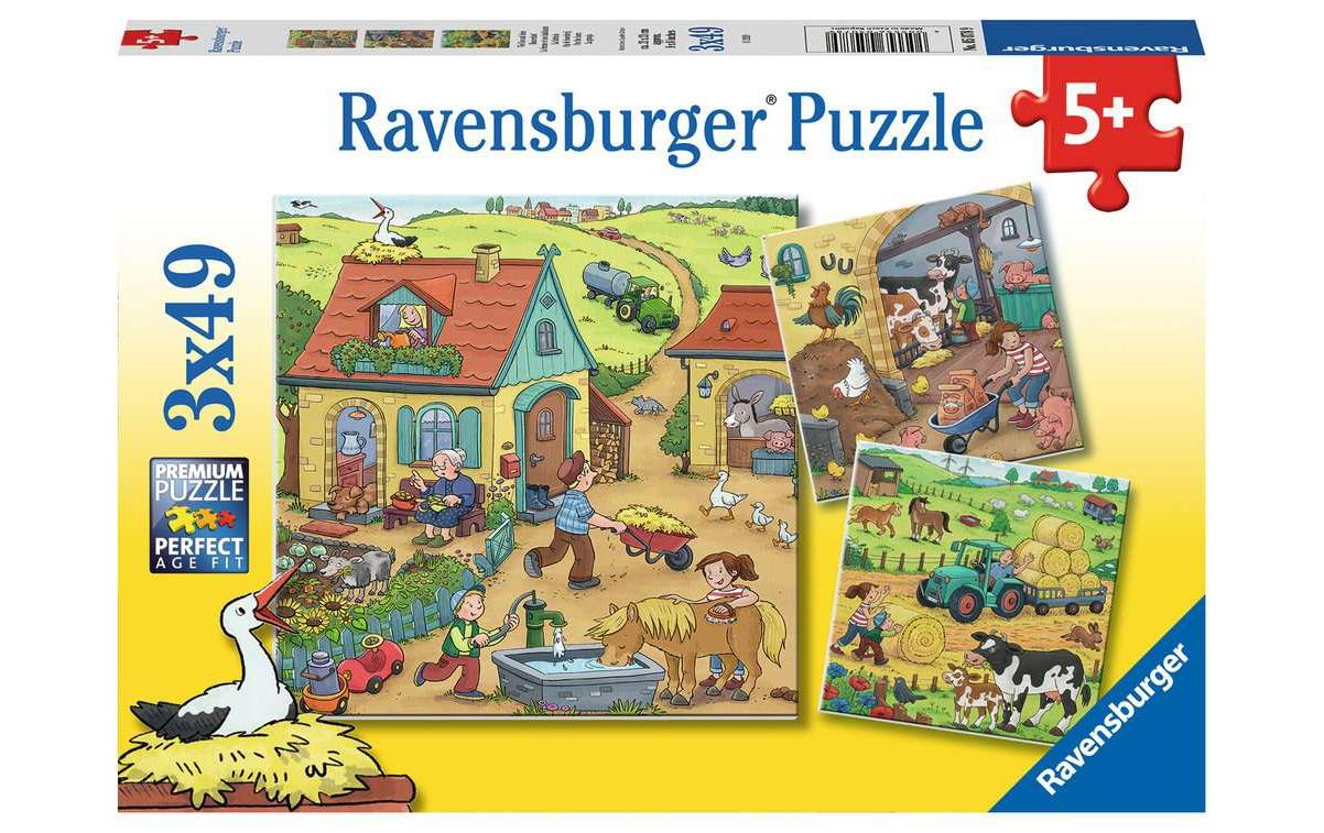 Puzzle Viel los auf dem Bauernhof