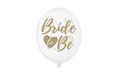Partydeco Ballons Bride to be, transp/gold