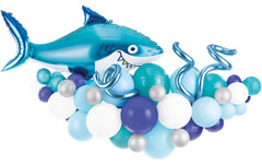 Partydeco, Luftballon Hai Blau, 150 x 95 cm