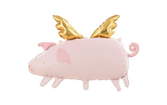 Partydeco | Folienballon Schwein | 72 x 46 cm, rosa