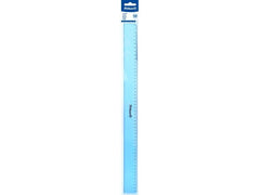 Pelikan | Lineal mit Tuschkante blau | Plexiglas, 50cm