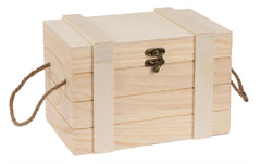 Glorex Schatztruhe mit Griffen, Holzverschl
