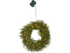 Star Trading | Kranz THUJA | inkl. LED WW, exkl. Batterie 3xAA, IP44