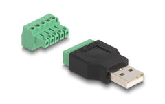 Delock USB2.0 Typ-A Stecker-Terminalblock