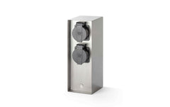 Schönenberger | IP55 Energiesäule 4xT13 | L:130mm B:85mm H:230mm nickel, rostfrei
