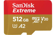 SanDisk | microSDXC Card Extreme 512GB | Lesen 190MB/s, Schr. 130MB/s, inkl. Adapter