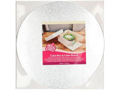 Funcakes | Tortenbox weiss samt 30x30x15cm | Box ist hergestellt aus festem Karton