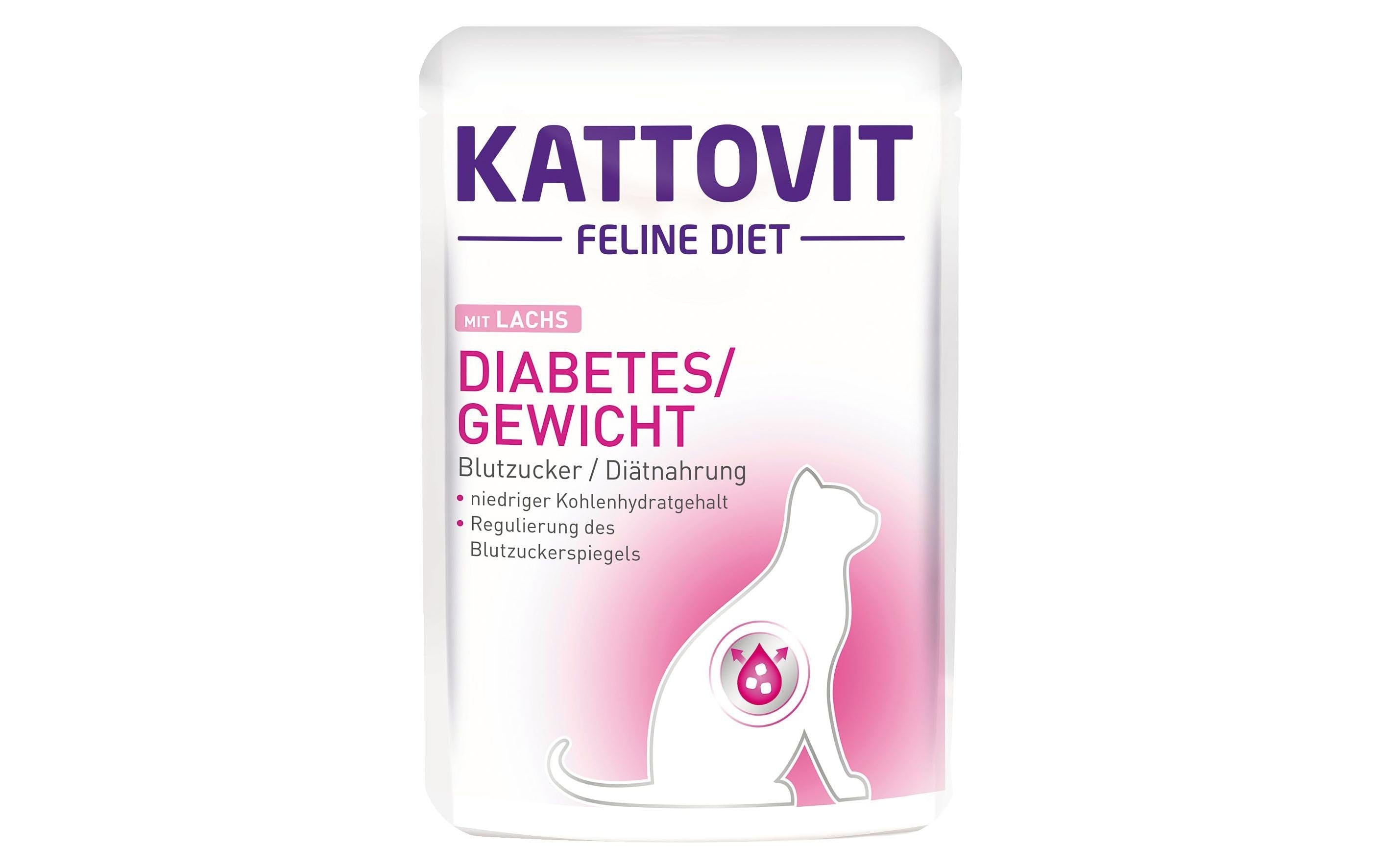 Kattovit Diabetes Lachs&Reis 85g