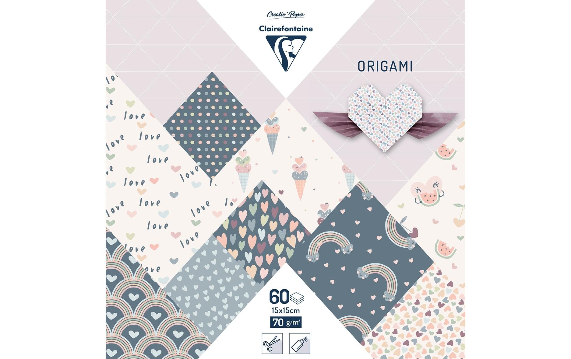 Clairefontaine Papier Origami Little Love