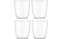 Bodum | Outdoor-Becher Kvadrant | 200 ml, Transparent, 4 Stück