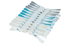 FTM | Wäscheklammern | blau, beige, grau / 24 Pcs