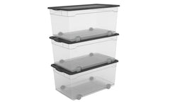 Rotho Set Clear Box Roller4 3 tlg.