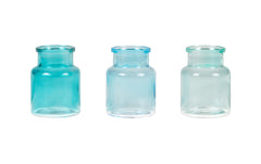 CHALET, Vasen-Set S 3 Stück, 7.5 cm, Blau