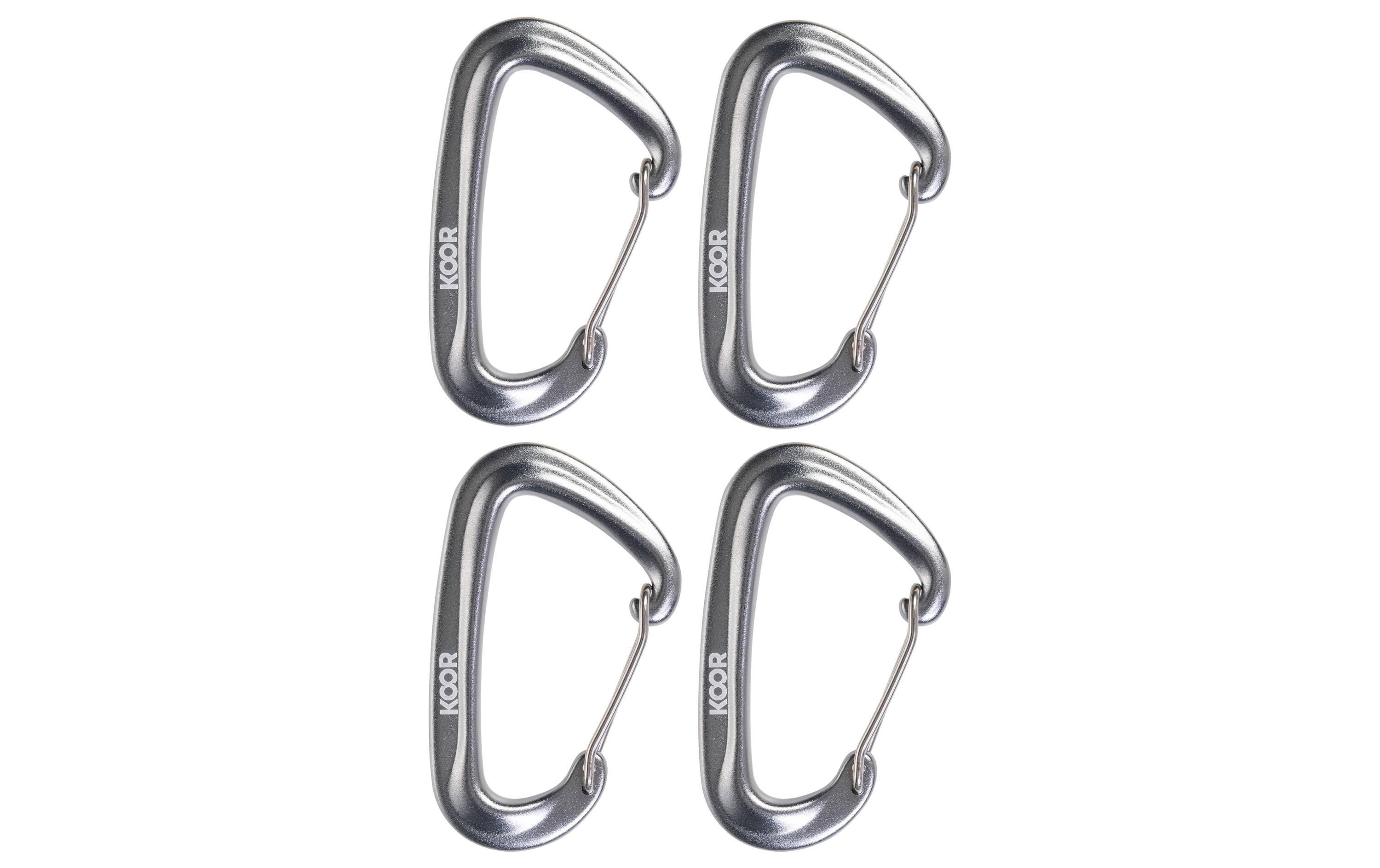 KOOR, Karabinerhaken Fissare, Silber, 4 Stü