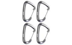 KOOR, Karabinerhaken Fissare, Silber, 4 Stü