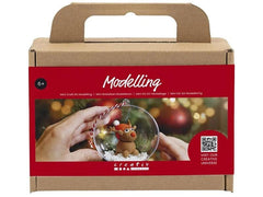 Creativ Company | Mini Bastelset Modellieren | Weihnachtskugeln, Rentier