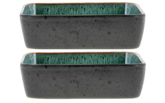 BITZ Schale rechteckig 19cm Schwarz/Grün
