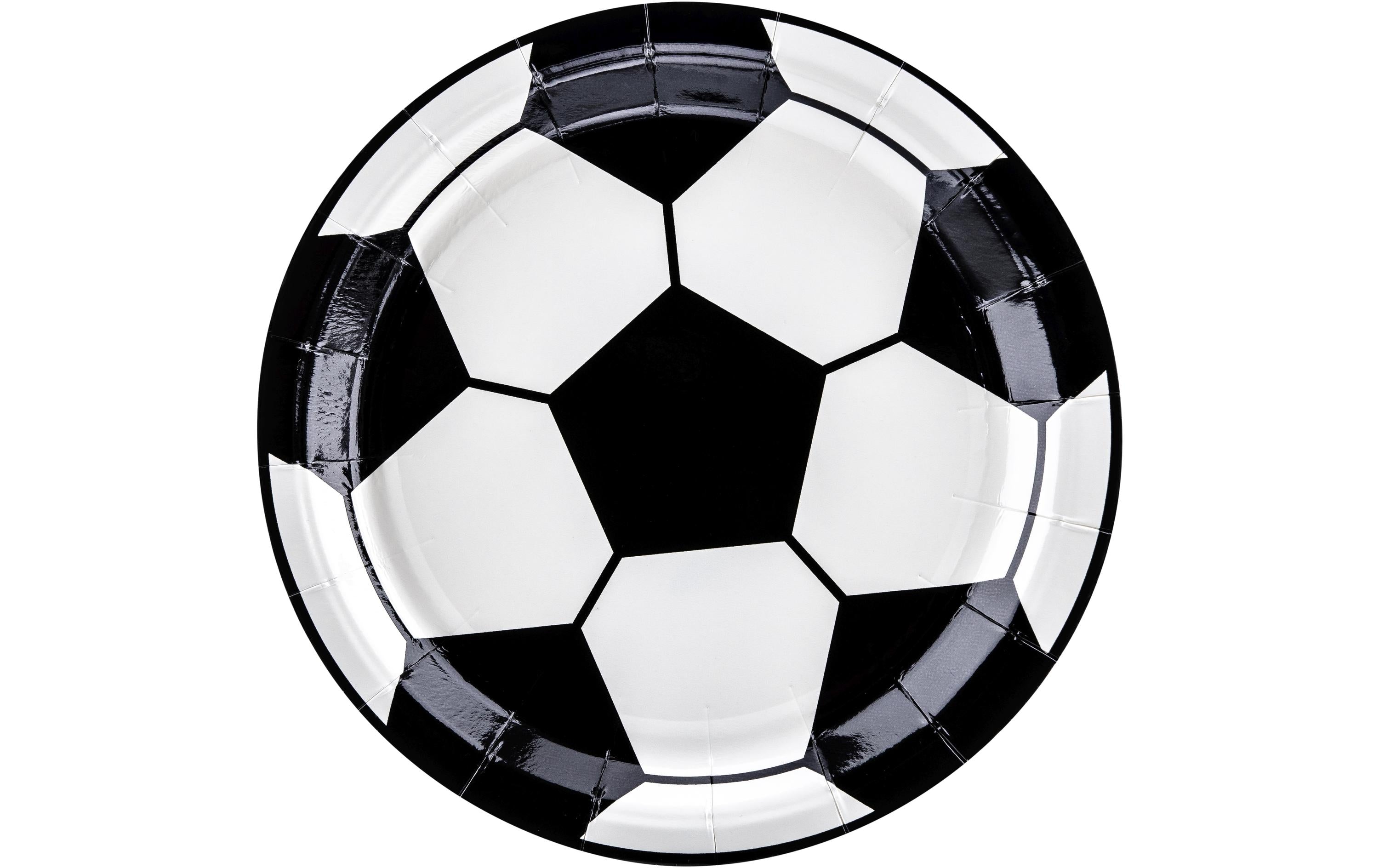 Partydeco, Einwegteller Fussball 18 cm, 6 S