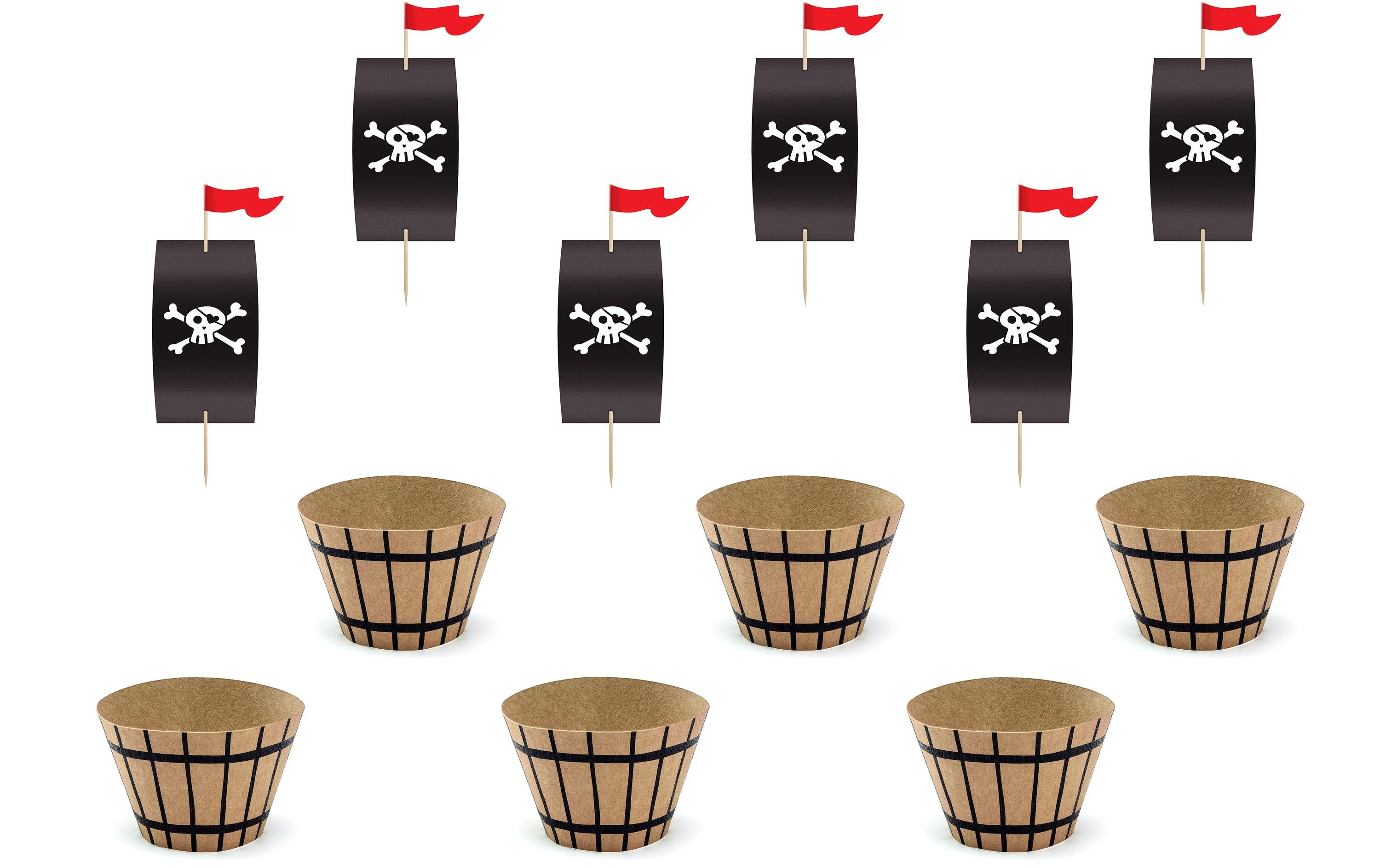 Partydeco Muffin-Set Piraten