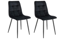 House Nordic | Stuhl Middelfart | 2 Stück, 86 x 55 cm, Schwarz