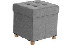 Songmics Hocker mit Stauraum, Hellgrau