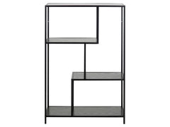 AC Design | Regal Seaford | MDF/Stahl, 77x35x114 cm, Schwarz