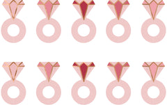 Partydeco Glasmarker Ringe