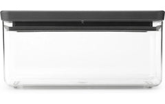 Brabantia | Vorratsdose Tasty+ | 1.5 l, Transparent/Grau/Dunkelgrau