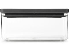 Brabantia | Vorratsdose Tasty+ | 1.5 l, Transparent/Grau/Dunkelgrau
