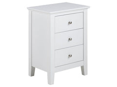 AC Design | Nachttisch Linea | MDF, 45x34x62,8 cm, Weiss