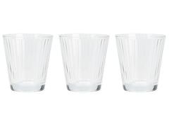 FURBER | Trinkgläser 3er Set | 3 x 230ml, Streifendesign