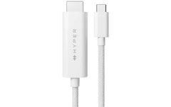 Hyper 4K USB-C to HDMI Kabel, weiss 2.5m