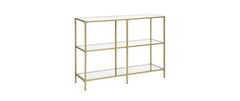 Vasagle Konsolentisch Gold, Metall, Glas