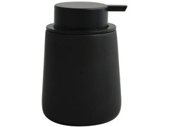 MSV | Seifenspender Maonie, Schwarz matt | Keramik, 320 ml, 8.5x12.6 cm (DxH)