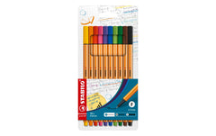 STABILO | point 88 10er Etui | Farben: grün, rot, blau, schwarz, violett