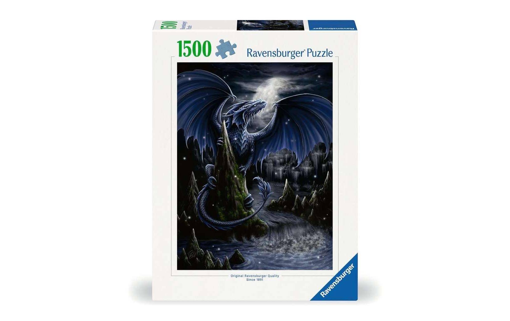 Puzzle Der Schwarzblaue Drache