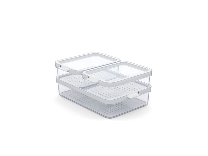 Rotho | Set KS Organizer 3 tlg. CAUMA | Transparent / Weiss